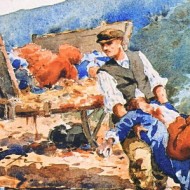 Nestor Outer, Watercolour After the battle