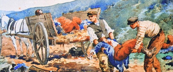 Nestor Outer, Watercolour After the battle